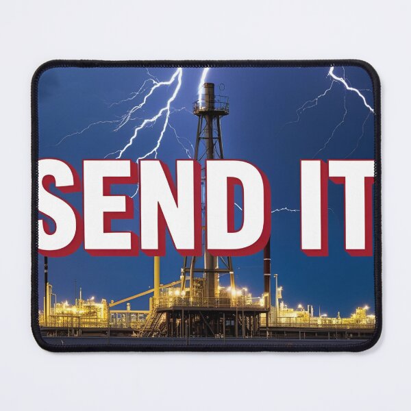 Item preview, SEND IT – Oilfield Lightning Strike Design designed and sold by PatriotFlash.