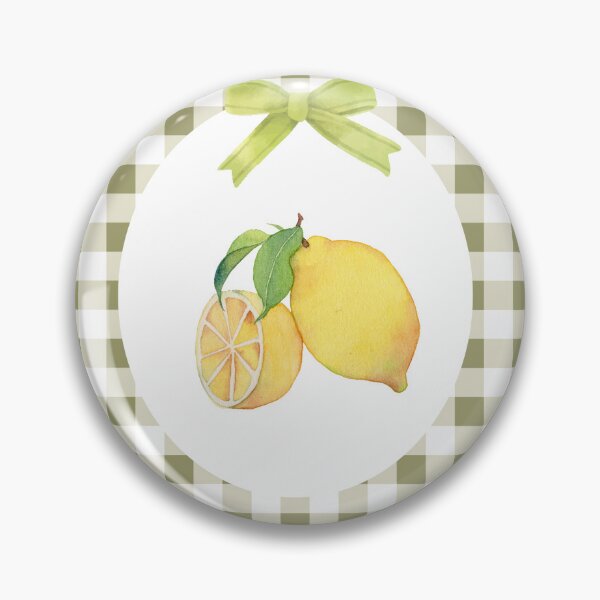 Artikelvorschau, Cottagecore Gingham-Grün-Picknick-Muster mit botanischen Blumen und Zitrone entworfen und verkauft von Maussa Ivimas.