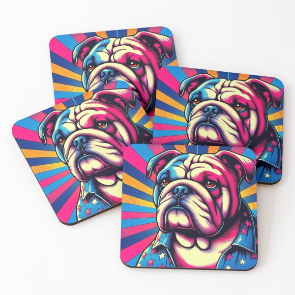 Item preview, Colorful cute buldog  designed and sold by Dogandesighn.