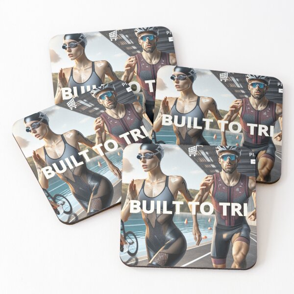 Item preview, BUILT TO TRI | Power Duo Triathlon Motivation Design designed and sold by Triathlongram.