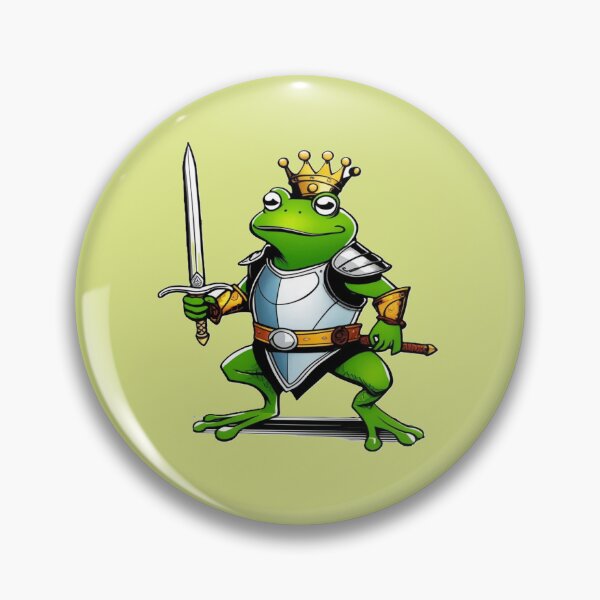 Item preview, "Brave Frog Knight with Sword | Fantasy Cartoon Frog" designed and sold by OxiSkor.