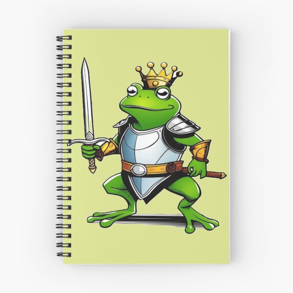 Item preview, "Brave Frog Knight with Sword | Fantasy Cartoon Frog" designed and sold by OxiSkor.