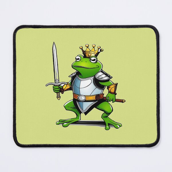 Item preview, "Brave Frog Knight with Sword | Fantasy Cartoon Frog" designed and sold by OxiSkor.