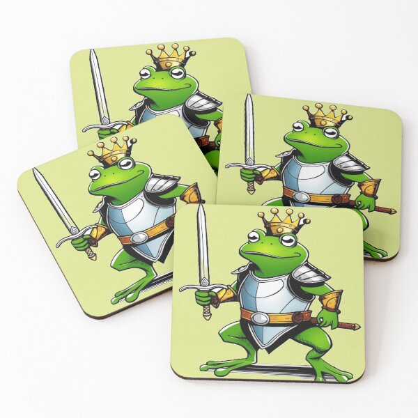 Item preview, "Brave Frog Knight with Sword | Fantasy Cartoon Frog" designed and sold by OxiSkor.
