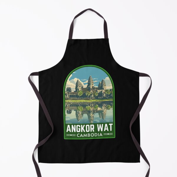 Item preview, Angkor Wat in Cambodia Vintage Travel Art Emblem designed and sold by MaateoDesign.