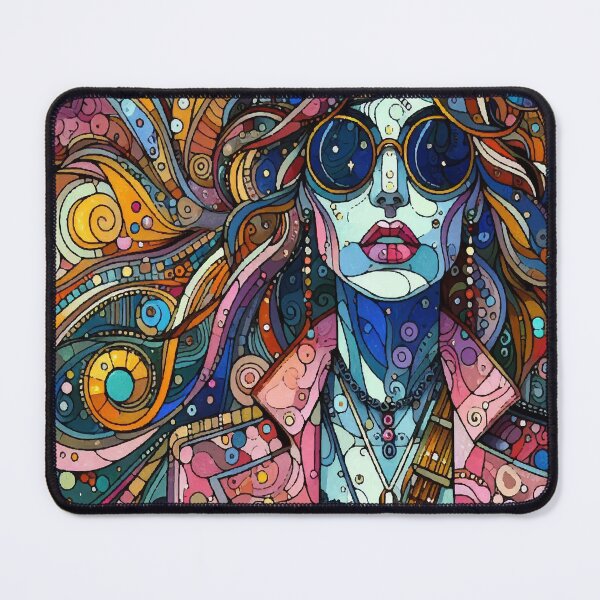 Item preview, Dolled Up Orbiting Dreams — Expressive Cosmic Girl Pop Art Print designed and sold by Ojo de Lilith.