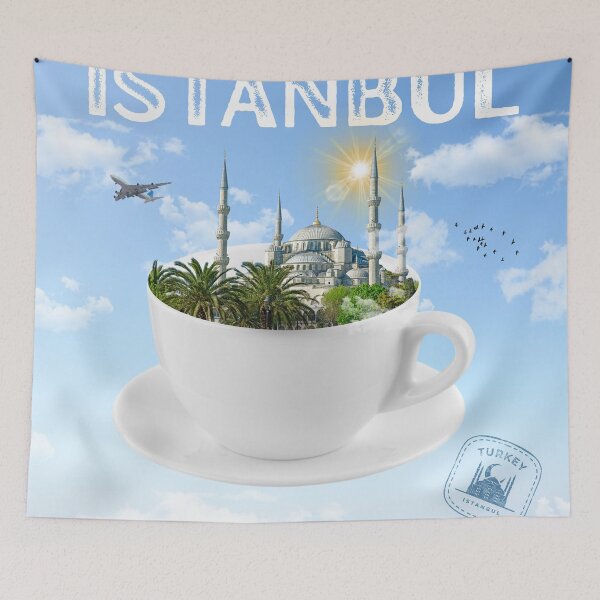 Item preview, Istanbul in a Teacup – Ottoman Skyline Art Water Bottle | Turkish Culture Gift designed and sold by Yuli Club.