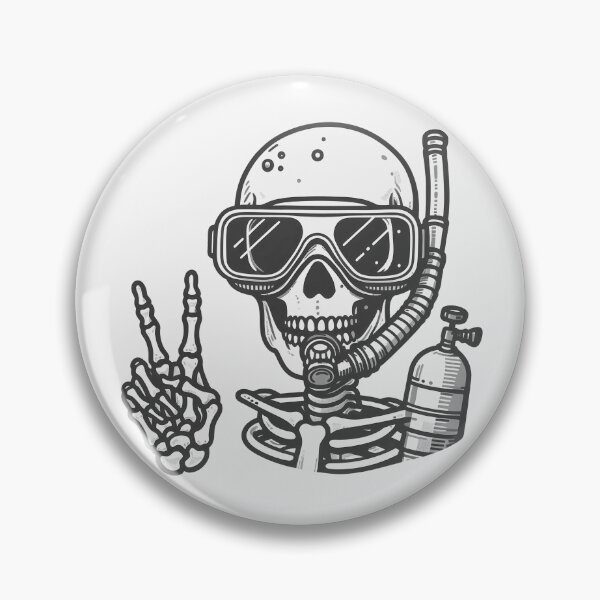 Item preview, Scuba Diving Skeleton  designed and sold by CreepyCornerArt.