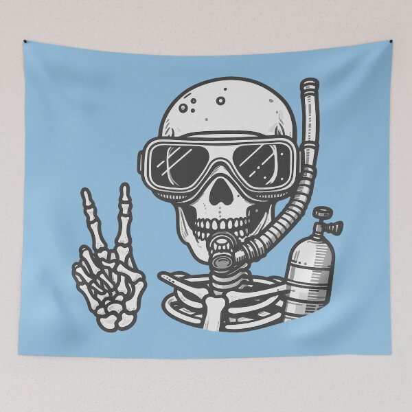 Item preview, Scuba Diving Skeleton  designed and sold by CreepyCornerArt.