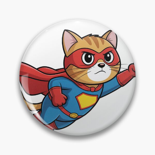 Item preview, Superhero Cat Comic Cartoon designed and sold by PietrzakDesign.