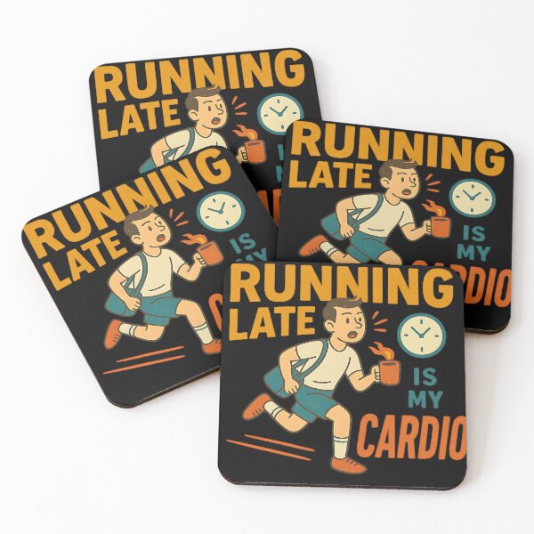 Item preview, Running Late Is My Cardio – Funny Retro Commuter Design designed and sold by ArcadiaSilence.