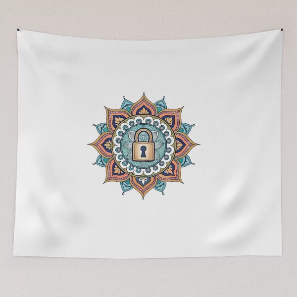 Item preview, Mandala with padlock designed and sold by Lucky 777.