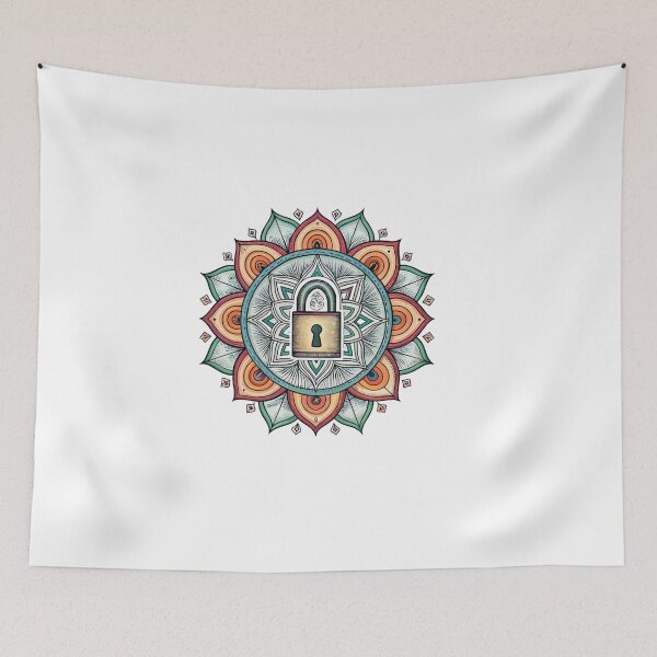 Item preview, Mandala with padlock designed and sold by Lucky 777.