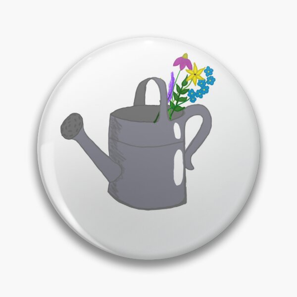 Item preview, watering can with flowers designed and sold by PipersStudio.