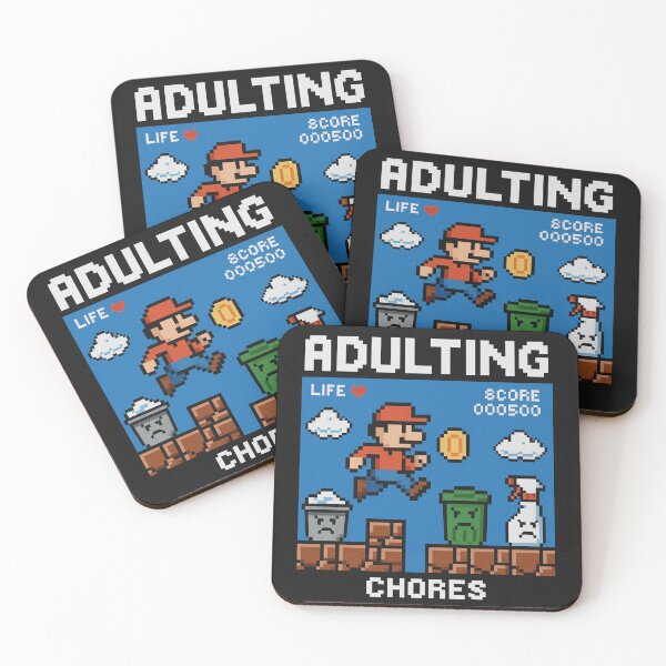 Item preview, Adulting 8-Bit Gaming designed and sold by FromTheTerraces.