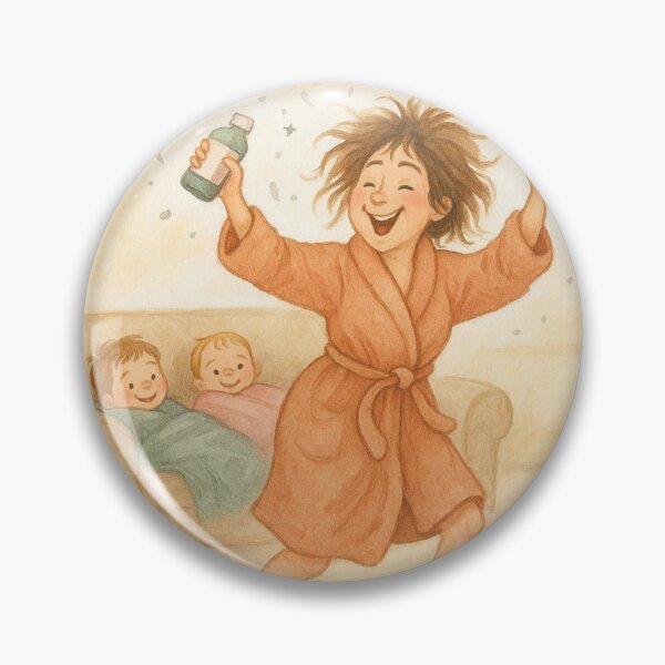 Item preview, Mom Mode: Dance Party with Cough Syrup - Funny Watercolor Parenting Life Art designed and sold by Mum2Under2Much.