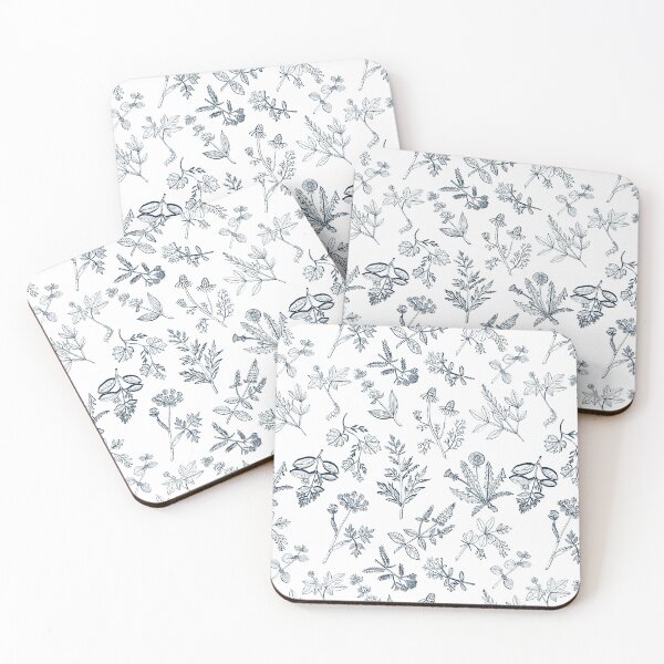 Item preview, Herbal Pattern - Blue designed and sold by AUD STATIC.