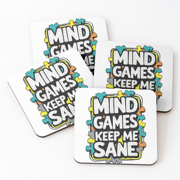 Item preview, Brain Teaser-  Mind Games Keep Me Sane - Puzzle Lover's Essential Design designed and sold by wellie-chic.