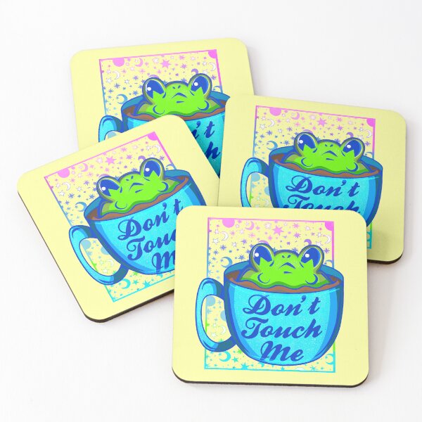 Item preview, Don’t Touch Me - socially anxious pouty frog designed and sold by crestfallenmermaid.