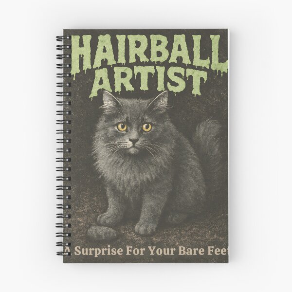Item preview, Hairball Artist Funny Nebelung Cat 90s Bootleg Metal Tee designed and sold by catastrocat.