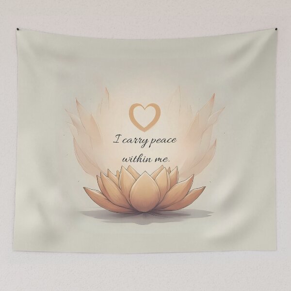 Item preview, I carry peace within me. Affirmation designed and sold by FlowCreate.