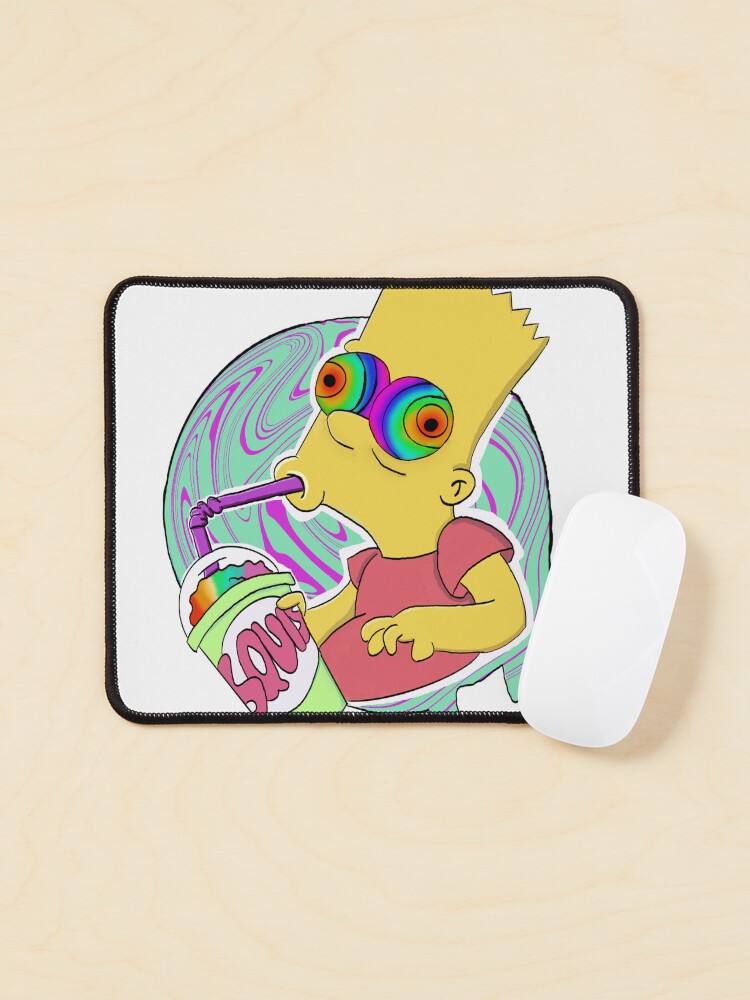 Thumbnail 1 of 5, Mouse Pad, Trippy Bart Drinking Squishy designed and sold by aemmatarg2005.
