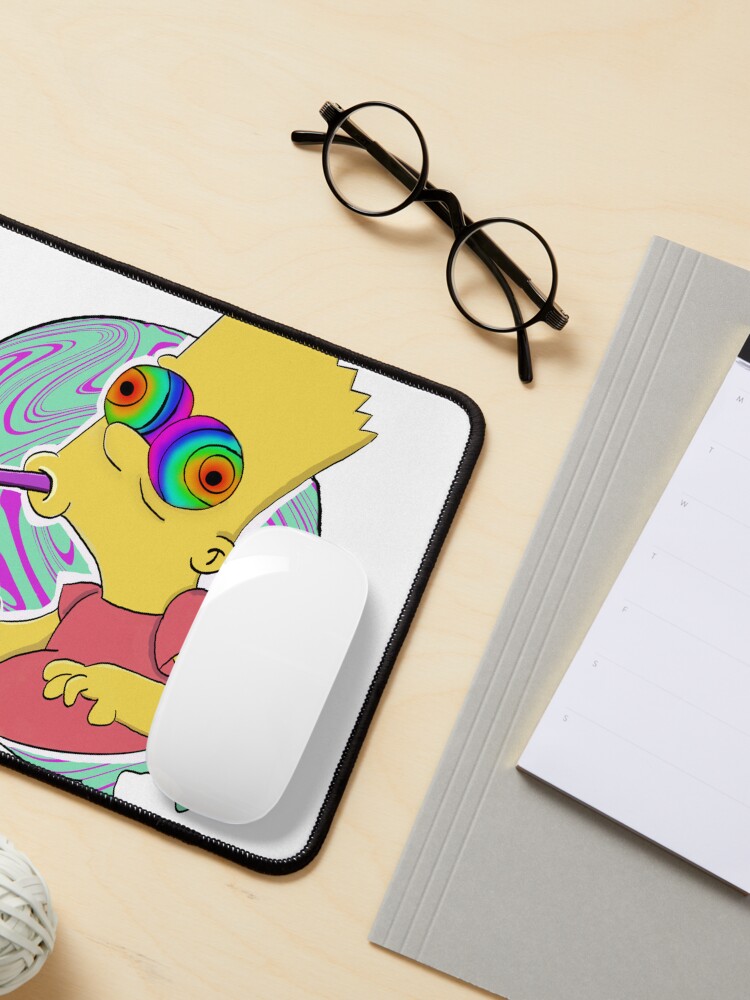 Thumbnail 3 of 5, Mouse Pad, Trippy Bart Drinking Squishy designed and sold by aemmatarg2005.