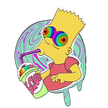 Artwork thumbnail, Trippy Bart Drinking Squishy by aemmatarg2005