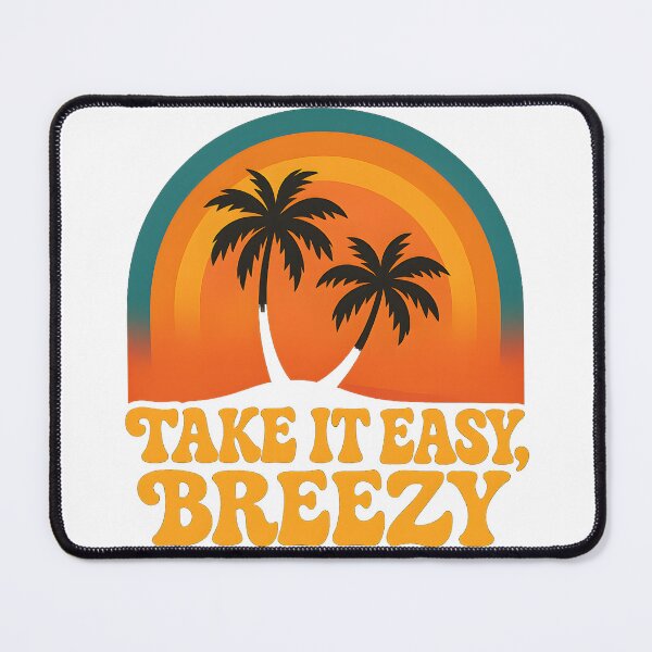 Item preview, Take It Easy, Breezy – Retro Palm Tree Sunset Design designed and sold by AbsurdityLaws.