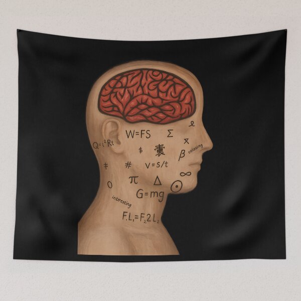 Item preview, Mathematical Brain Teaser Illustration – Science Mind Art designed and sold by Uglyandcute.