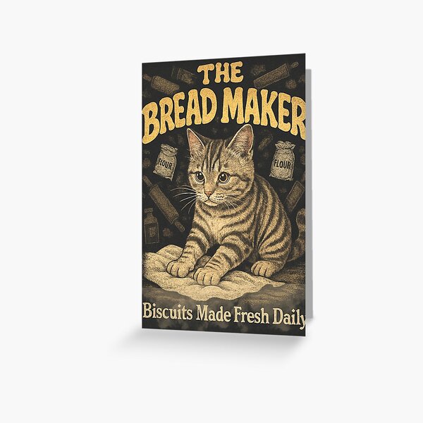 Item preview, The Bread Maker Funny American Shorthair Cat 90s Bootleg Tee designed and sold by catastrocat.