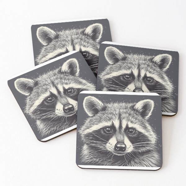Item preview, Raccoon Portrait – Detailed Sketch Art designed and sold by naughty-raccoon.