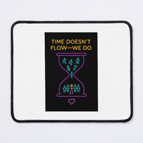 Item preview, Life in Motion – Neon Hourglass with Human Silhouettes (Transparent Background) designed and sold by Aucia.