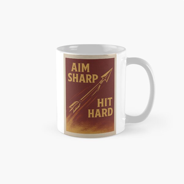 Item preview, College Poster: Aim Sharp, Hit Hard designed and sold by VarsityVibes.
