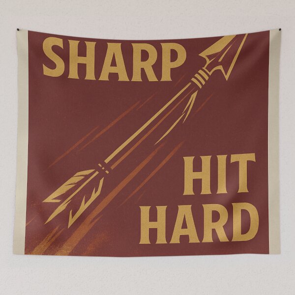 Item preview, College Poster: Aim Sharp, Hit Hard designed and sold by VarsityVibes.