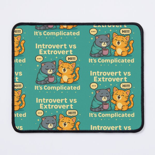 Item preview, Introvert Cat Meets Extrovert Chaos – It’s Complicated! designed and sold by wibby-color.