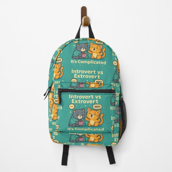 Item preview, Introvert Cat Meets Extrovert Chaos – It’s Complicated! designed and sold by wibby-color.
