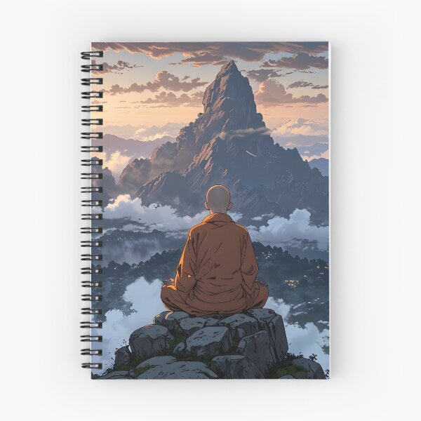 Item preview, Serene Mountain Monk Meditation designed and sold by Ledsor.