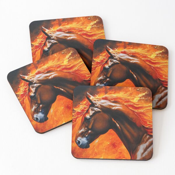 Item preview, fire horse, horse, animals, flame, fire designed and sold by DonnaBlankaArt.