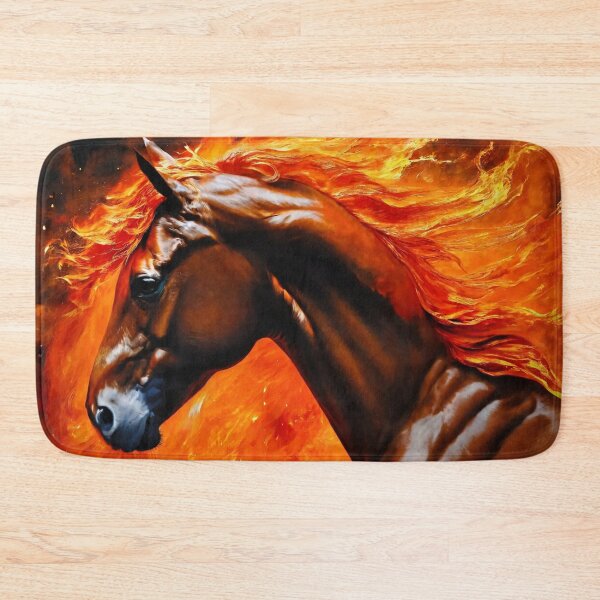 Item preview, fire horse, horse, animals, flame, fire designed and sold by DonnaBlankaArt.
