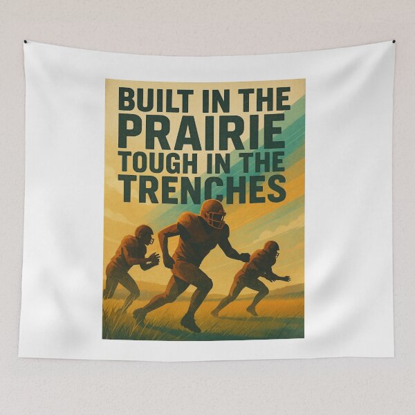 Item preview, College Poster: Built in the Prairie, Tough in the Trenches designed and sold by VarsityVibes.