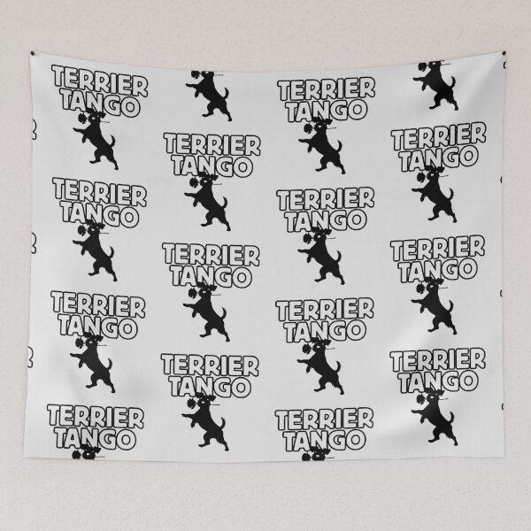 Item preview, Dog Dancing Terrier Tango Dance Rose Silhouette designed and sold by TackyTime.