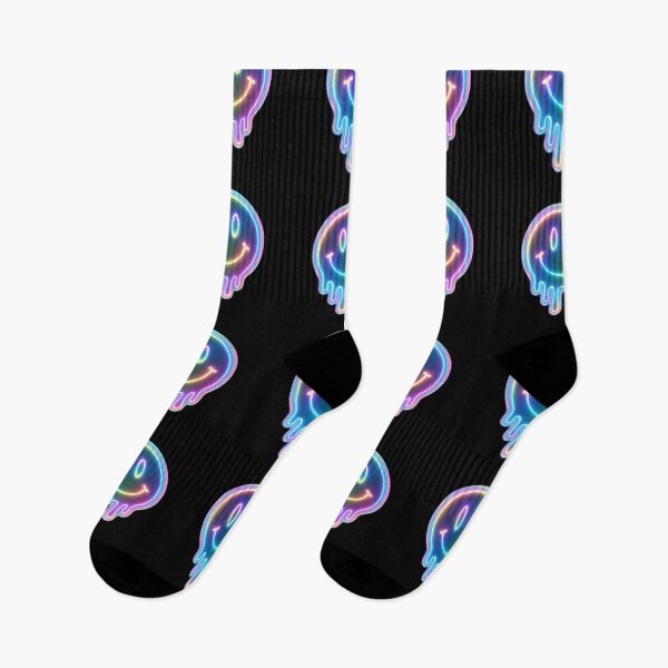 Item preview, Psychedelic Neon Drip Smiley – Rainbow Retro Pop Art designed and sold by Psycho-Crazy.