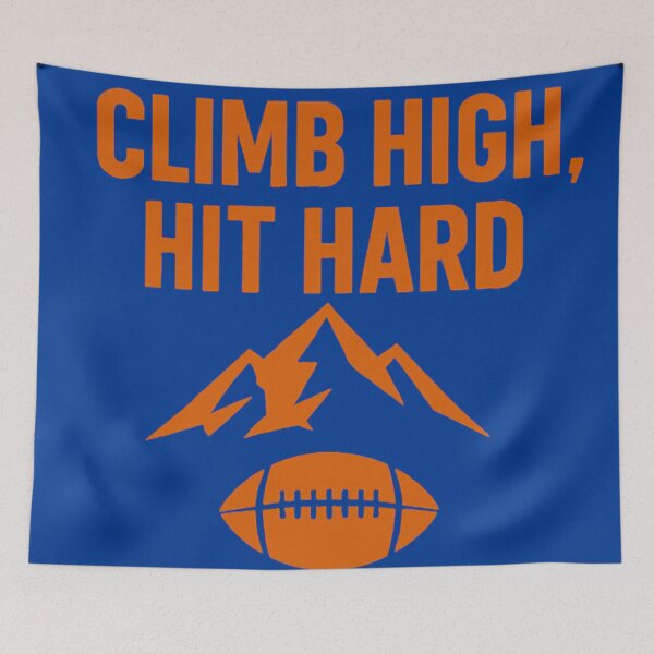 Item preview, College Poster: Climb High, Hit Hard designed and sold by VarsityVibes.