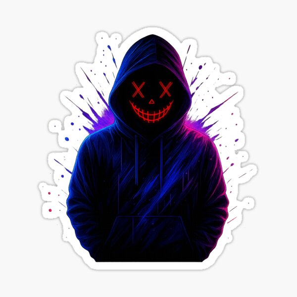 Item preview, Neon Cyberpunk Hoodie Mask | Futuristic Vaporwave Art designed and sold by NeonCore.