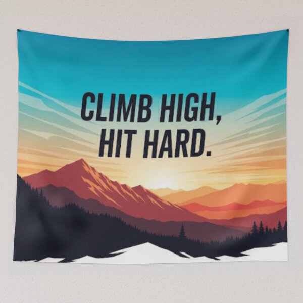 Item preview, College Poster: Clime High, Hit Hard 2 designed and sold by VarsityVibes.