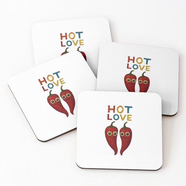 Item preview, Hot Love – Spicy Cute Chili Peppers Art designed and sold by Liv Solara.