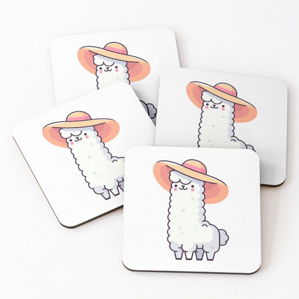 Item preview, Llama Wearing Floppy Sun Hat – Relaxed Summer Cartoon Style designed and sold by Confuzz1ed.