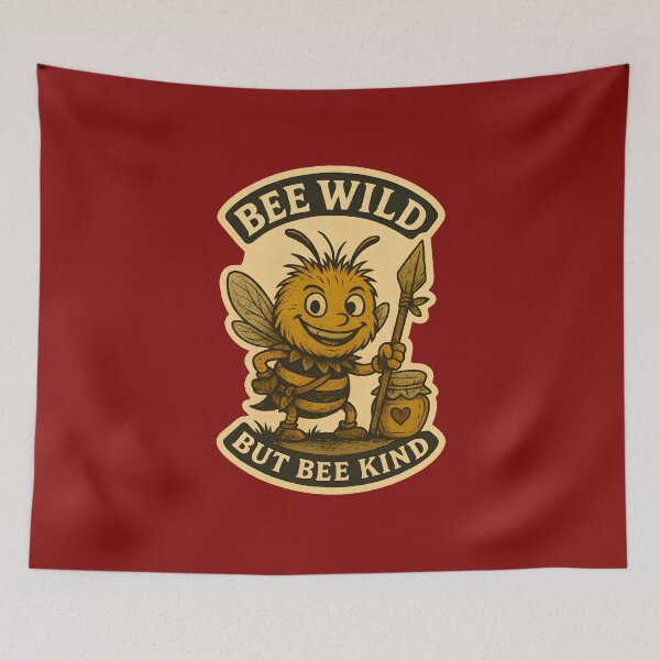Item preview, Be Wild But Bee Kind – Cute Bee Illustration, Positive Quote, Eco-Friendly Design designed and sold by Adelberton.
