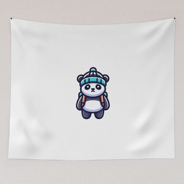Item preview, Panda with Backpack and Beanie – Cute Travel Cartoon Animal designed and sold by Confuzz1ed.
